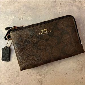 Coach double sided zip wallet